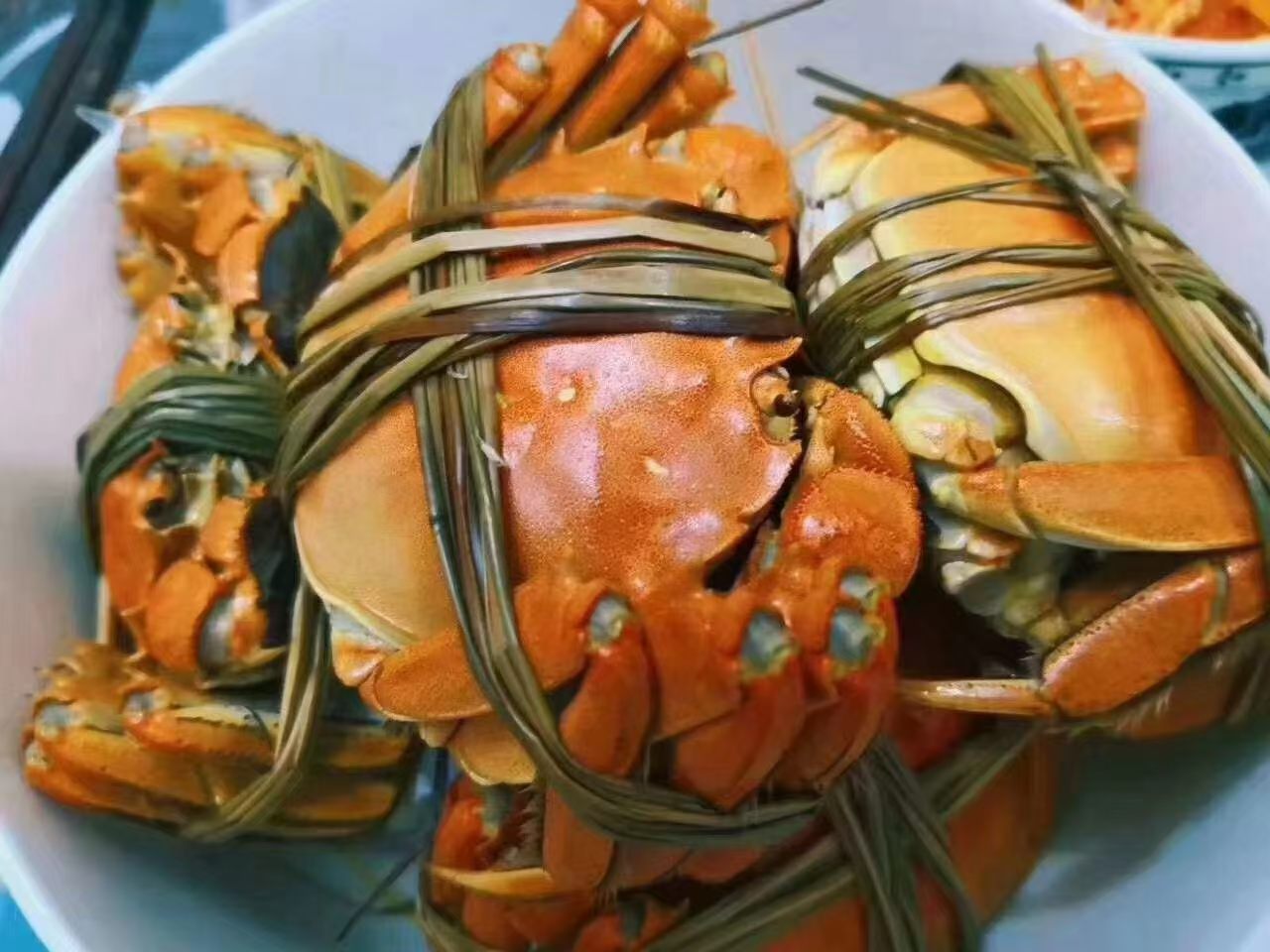 清蒸出锅的固城湖大闸蟹